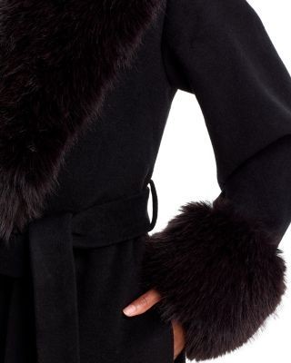 Simkhai Kinsley Shearling Belted Long Coat