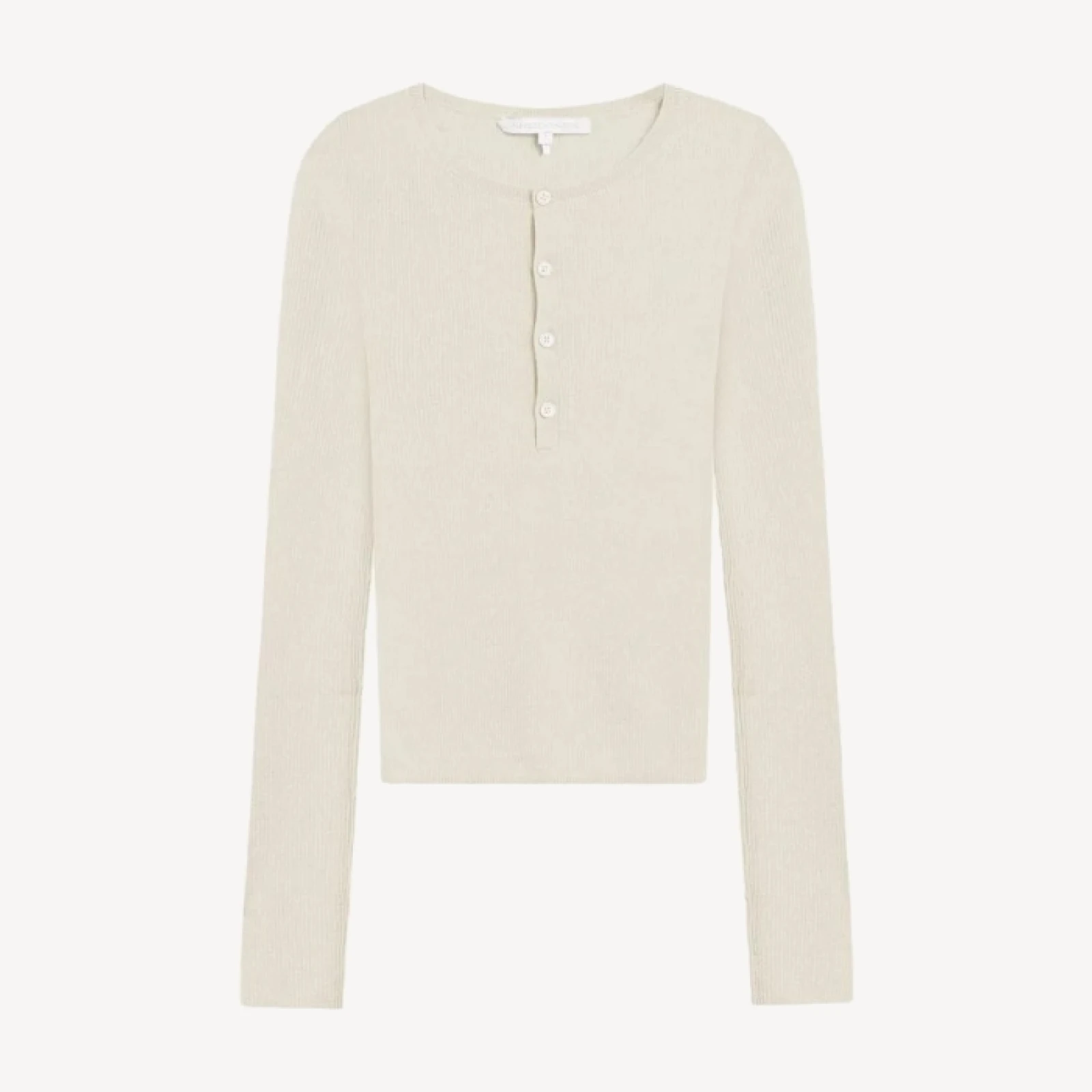 MARLOWE CASHMERE HENLEY - ECRU