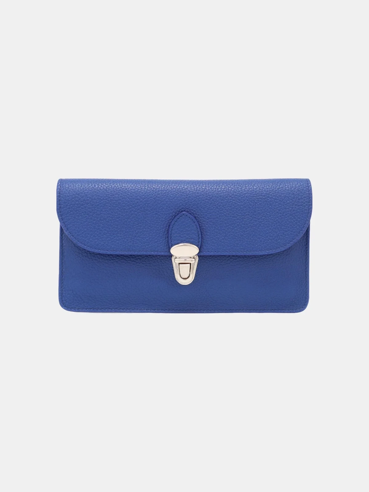 The Large Push Lock Purse - True Blue