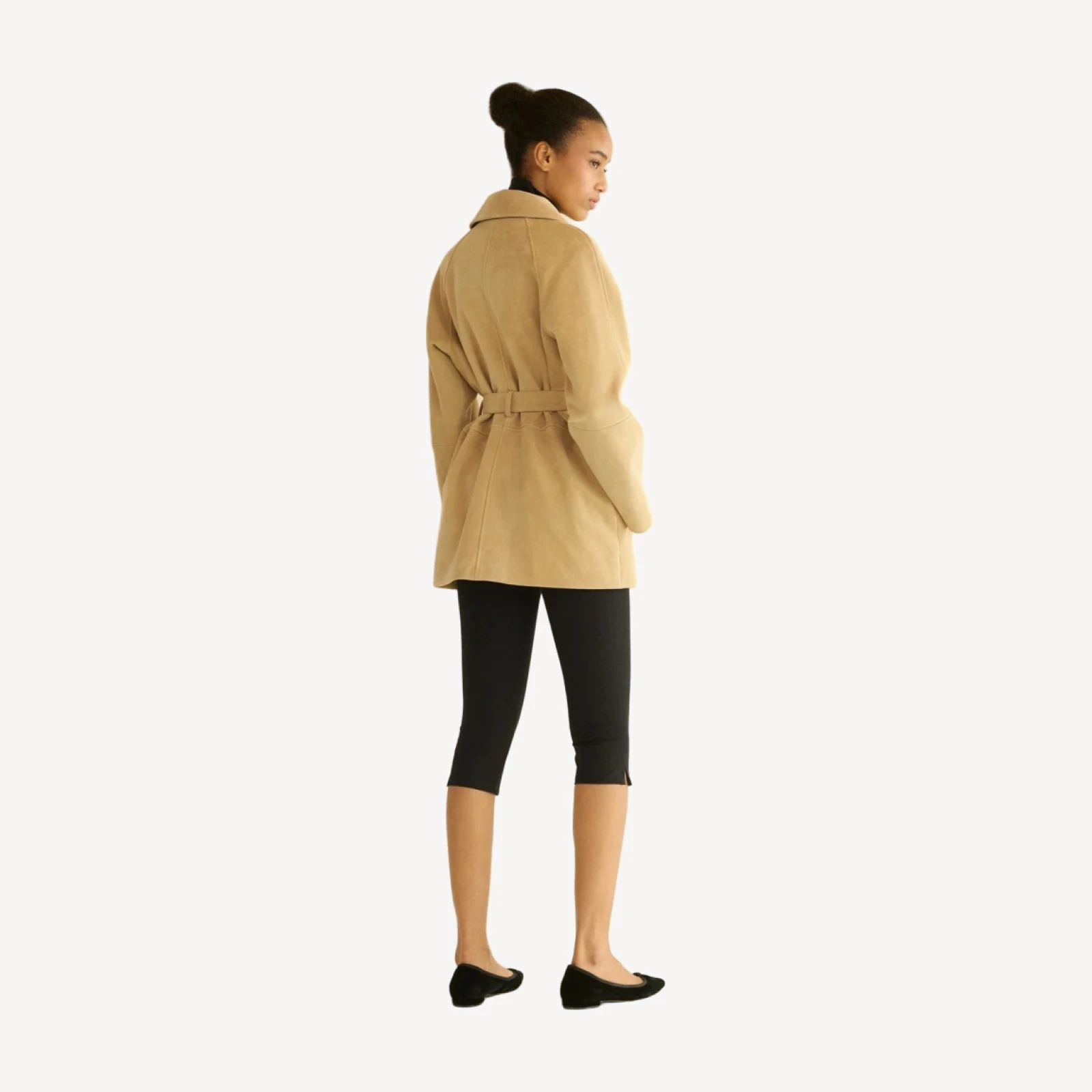 HUTTON SUEDE TRENCH -- BLONDE