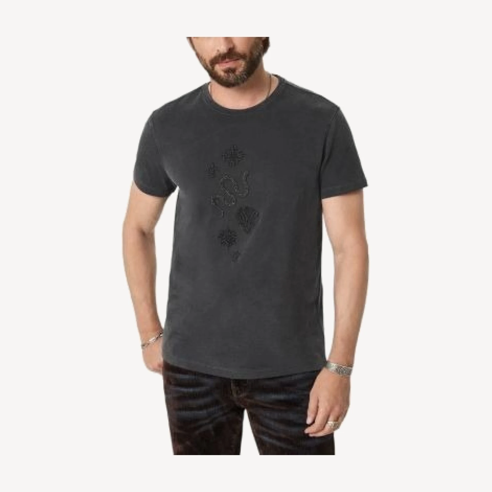 John Varvatos Beaded Snake Graphic T-Shirt