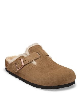 Birkenstock Men's Boston Suede Shearling Lined Clogs