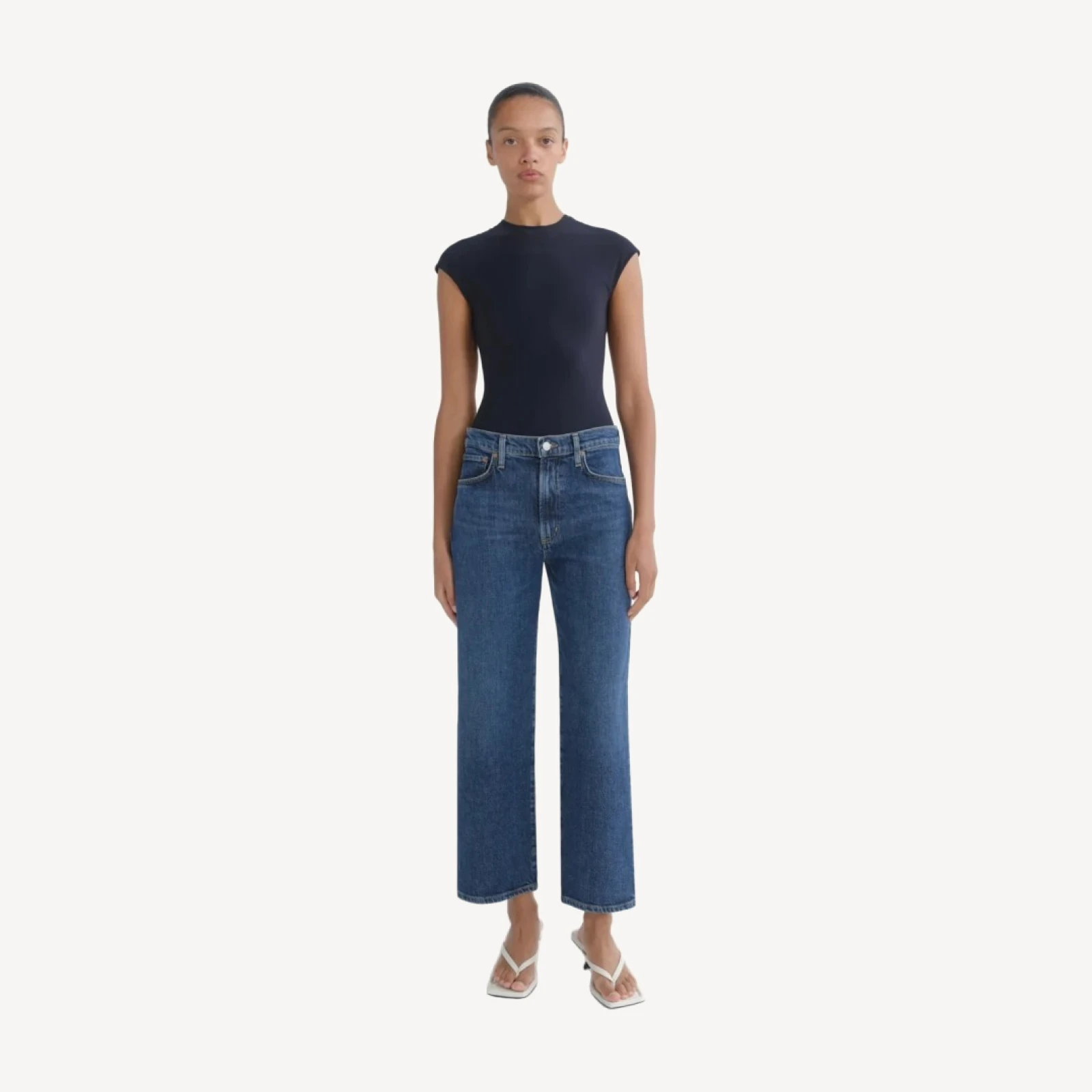 Harper Crop Jean (Comfort Stretch) in Echo
