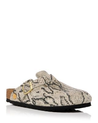 Birkenstock Women's Boston Printed Suede Clogs