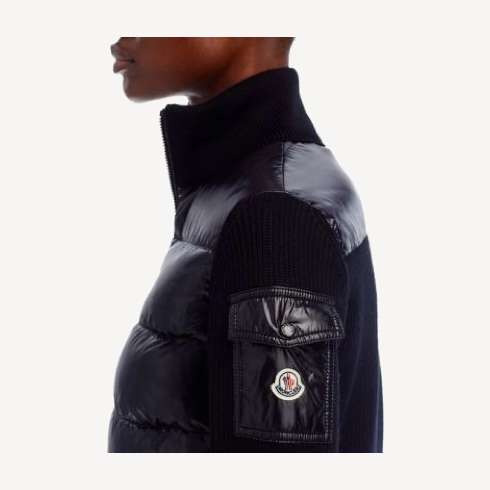 Moncler Padded Wool Puffer Cardigan