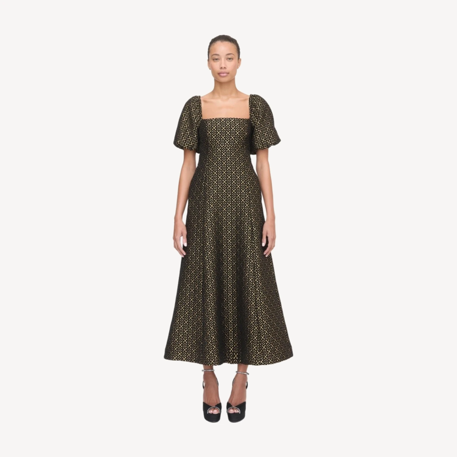 The Matilda Dress - Metallic Brocade