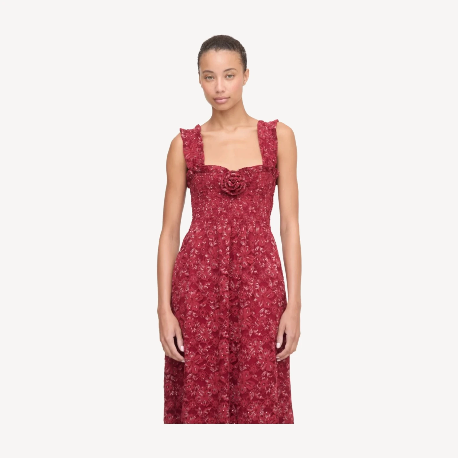 The Rosetta Nap Dress - Claret Lace