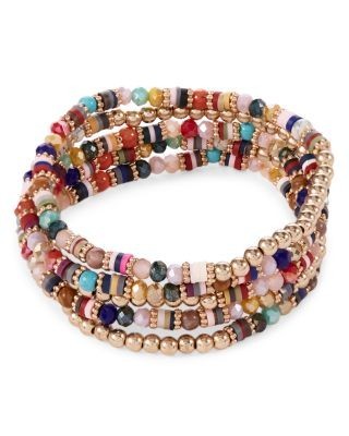 Aqua Beaded Bracelet Set - Exclusive