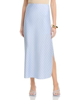Aqua Stripe Slip Skirt - Exclusive