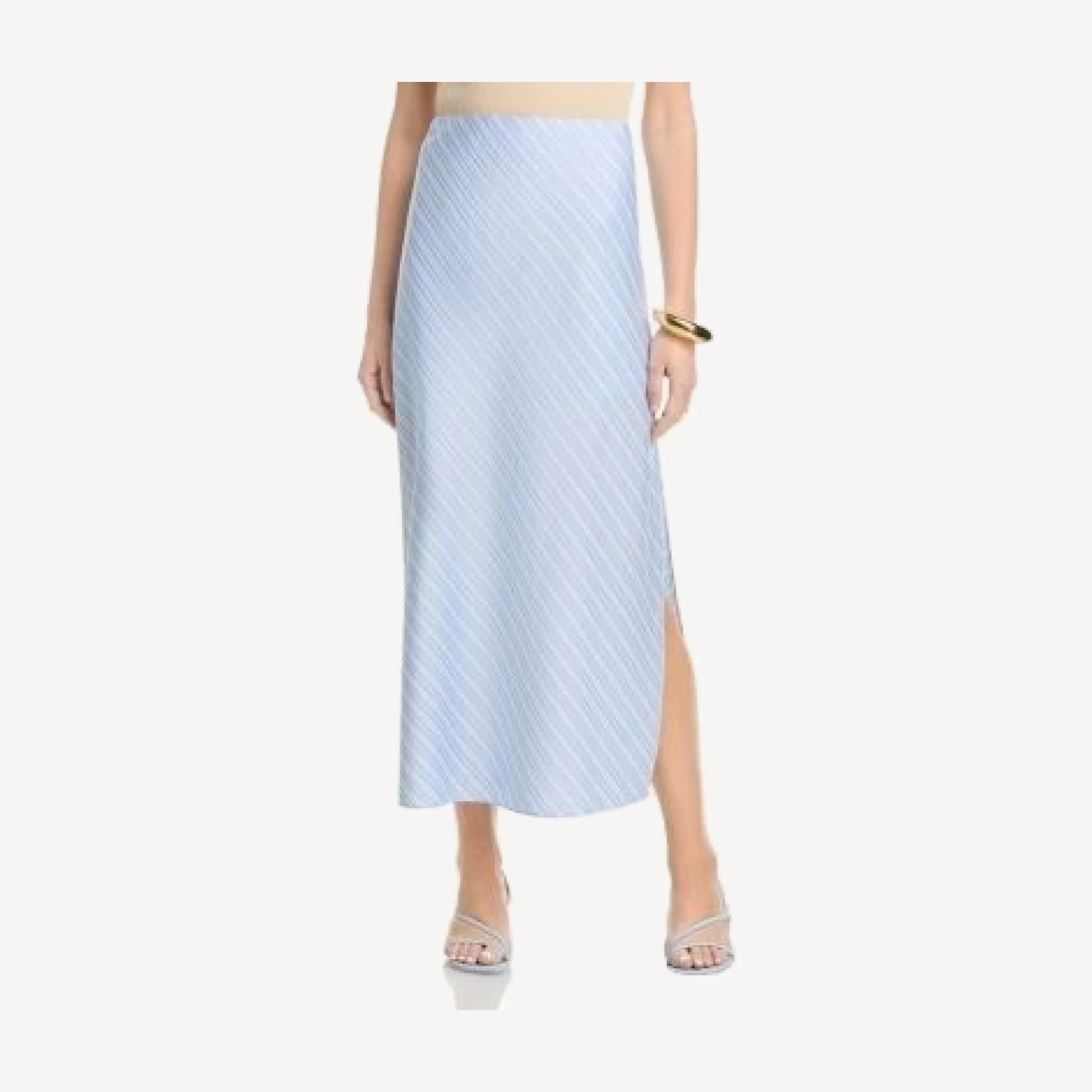 Aqua Stripe Slip Skirt - Exclusive