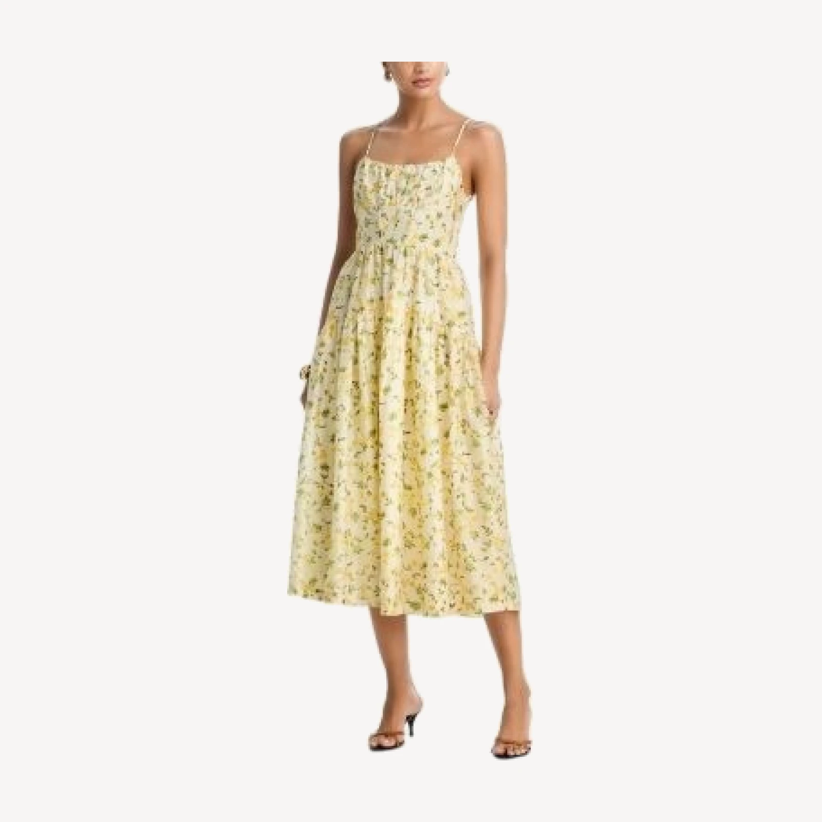 Aqua Floral Midi Dress - Exclusive