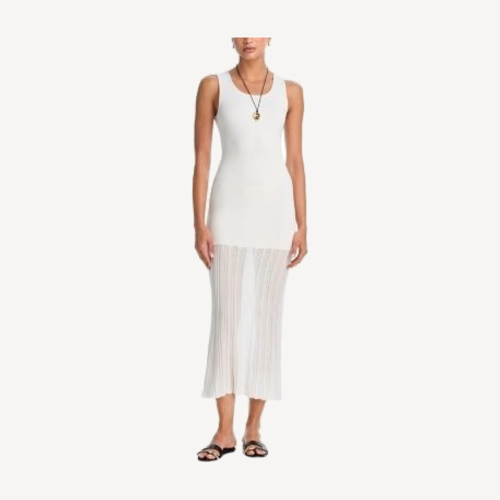 Aqua Knit Sheer Bottom Maxi Dress - Exclusive
