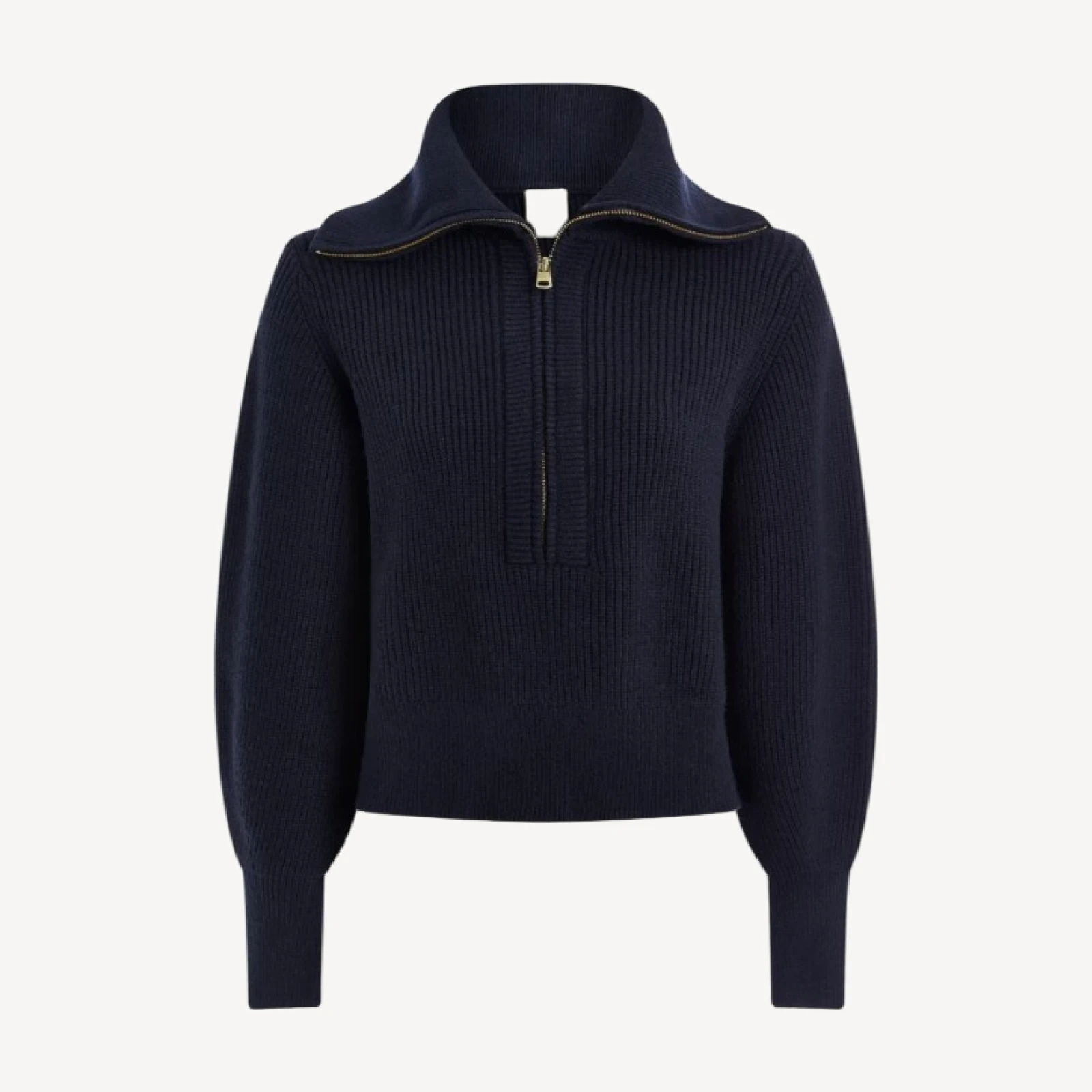 Maura Half Zip Rib Knit