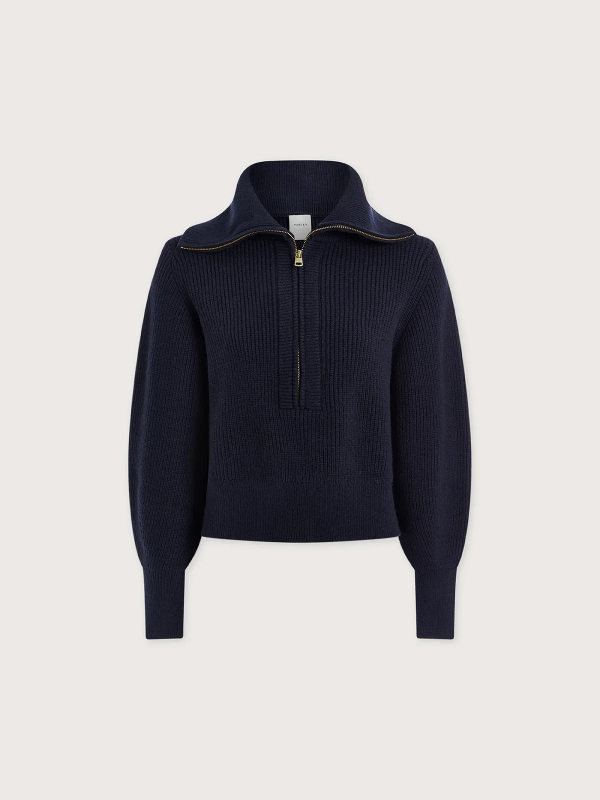 Maura Half Zip Rib Knit