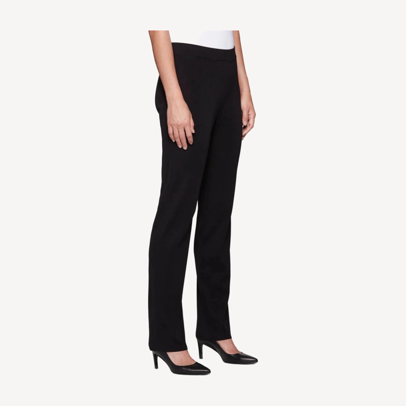 Nancy Straight Leg Mylana Knit Pant, Black - True Fit