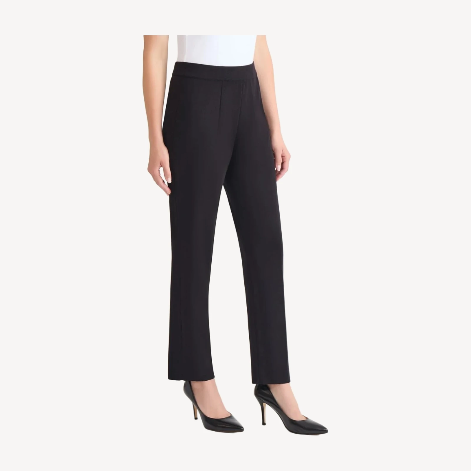 Nancy Slim Leg Mylana Knit Pant, Black - True Fit