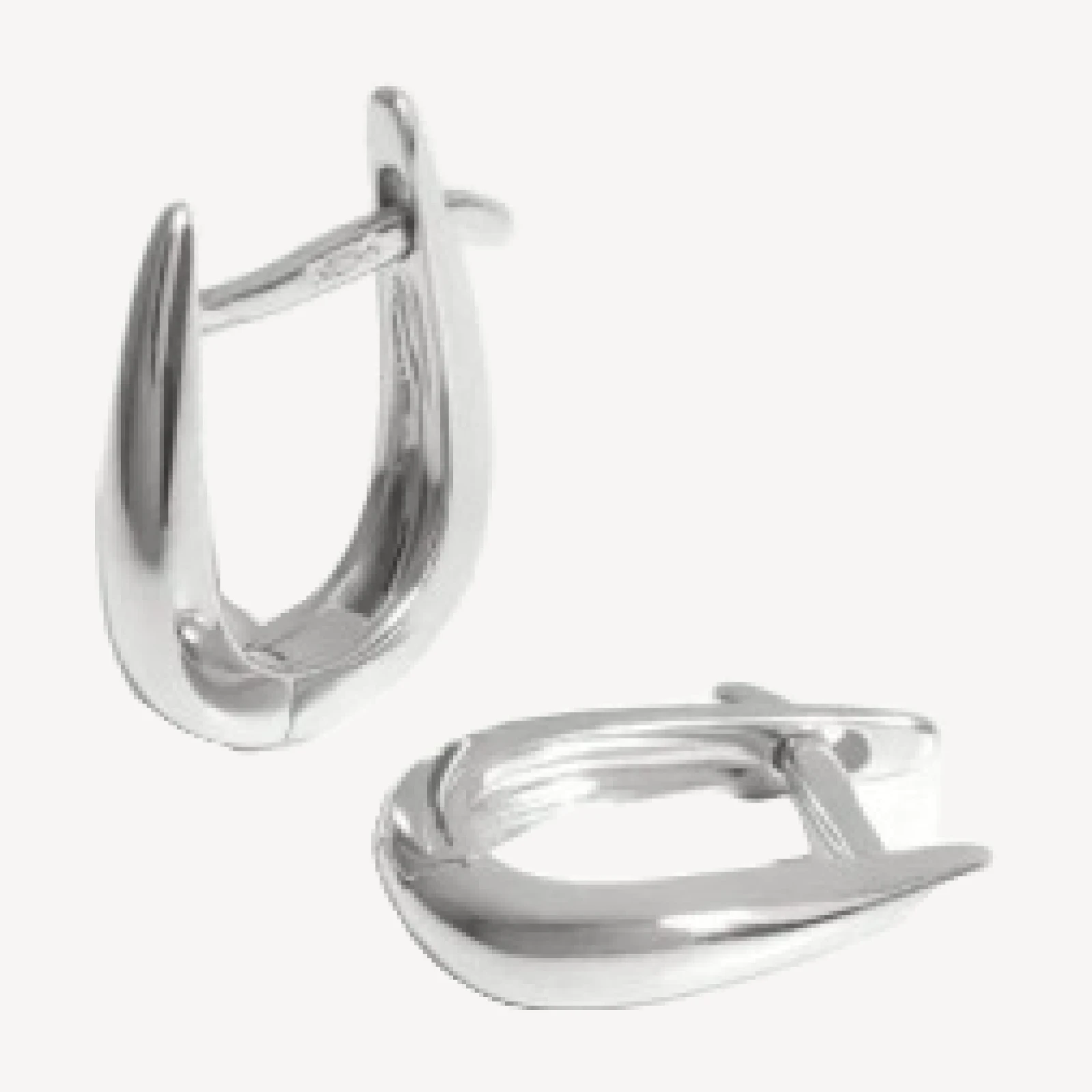 Solid Gold Claw Huggies | 9ct Solid White Gold
