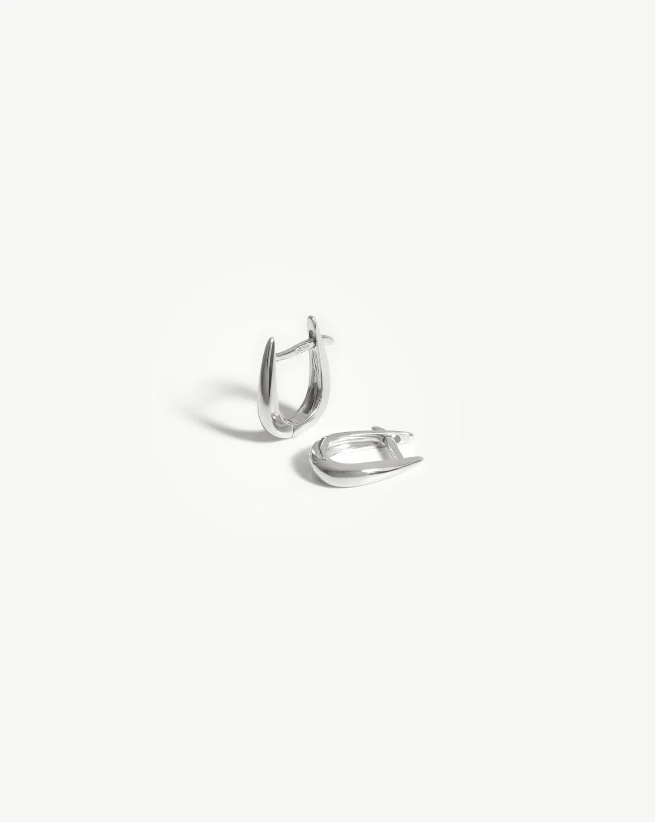 Solid Gold Claw Huggies | 9ct Solid White Gold