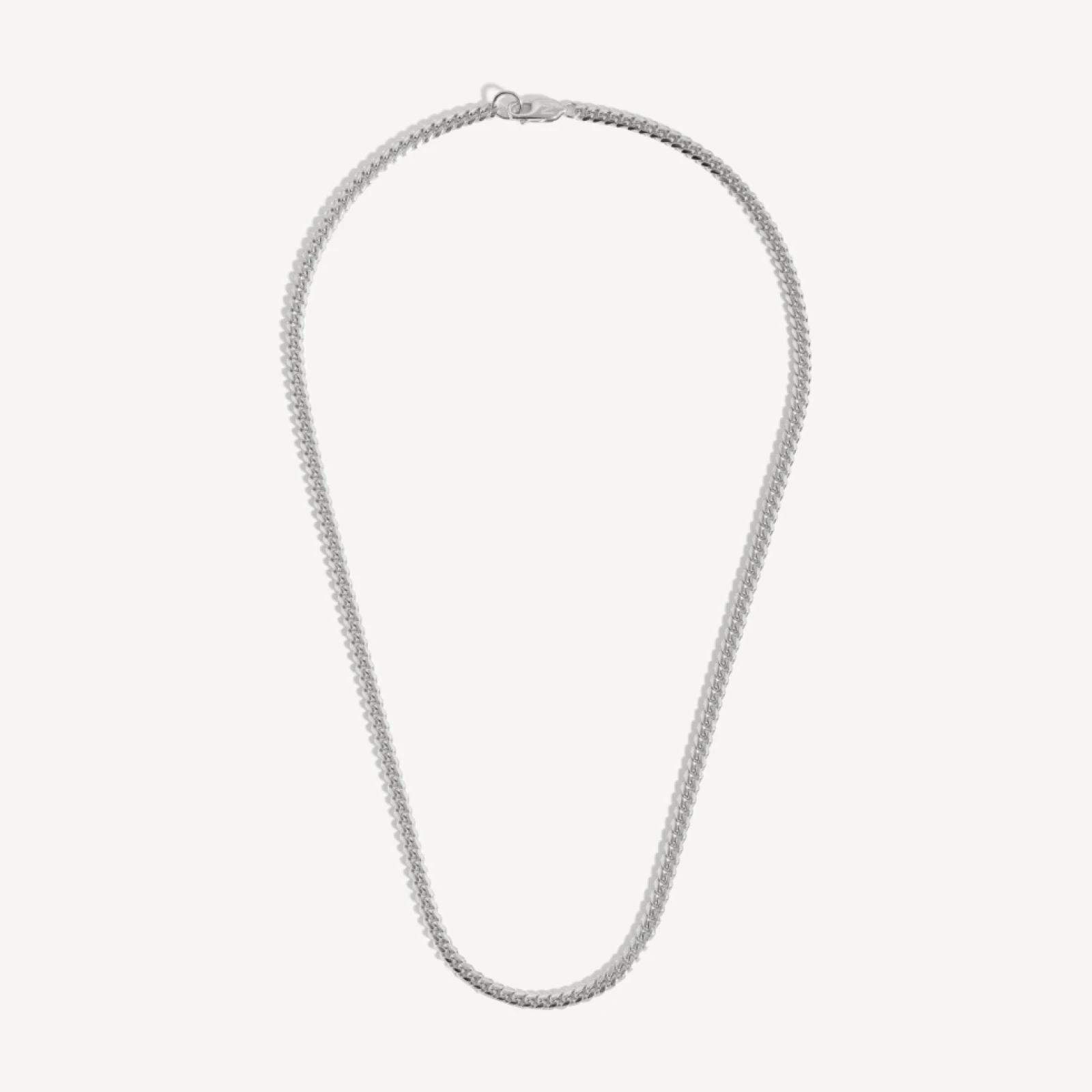 Mens Round Curb Chain Necklace