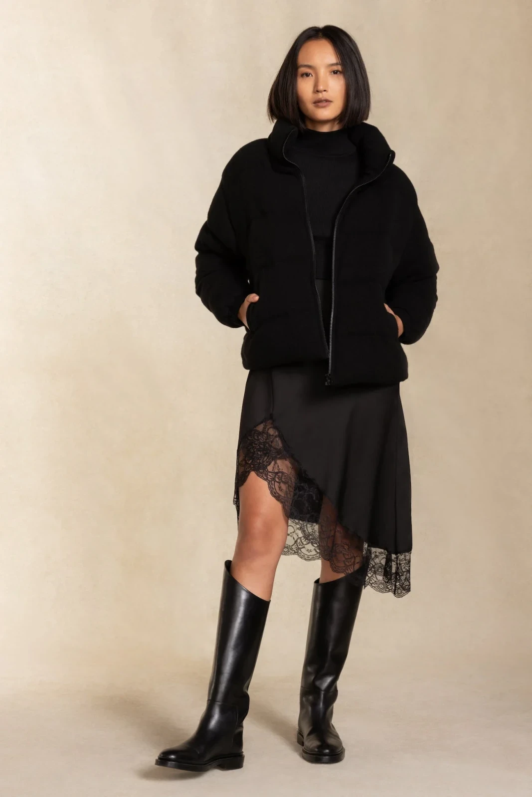 RACHEL PUFFER JACKET - BLACK