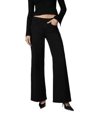 Joe's Jeans The Lou Lou Low Rise Wide Leg Jeans in Black