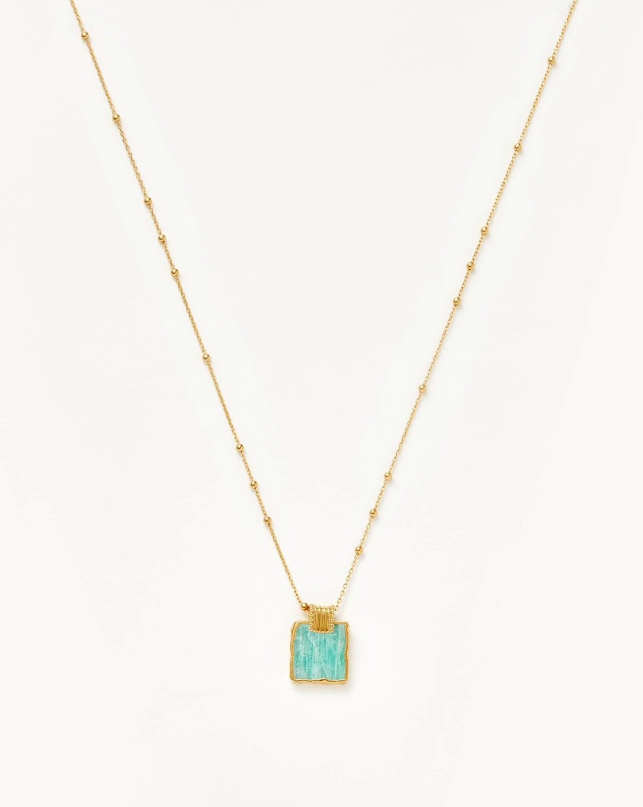 Lena Charm Necklace | 18ct Gold Plated/Amazonite