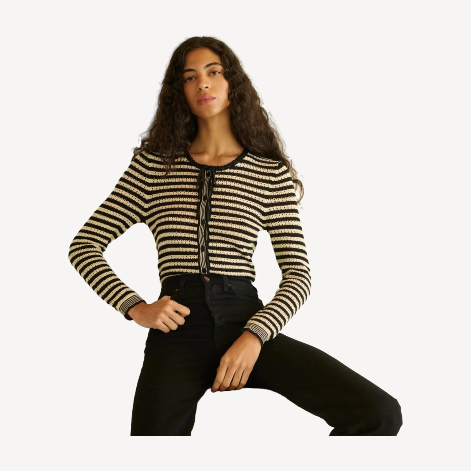 EVERLYN CARDIGAN -- SIDONIE STRIPE