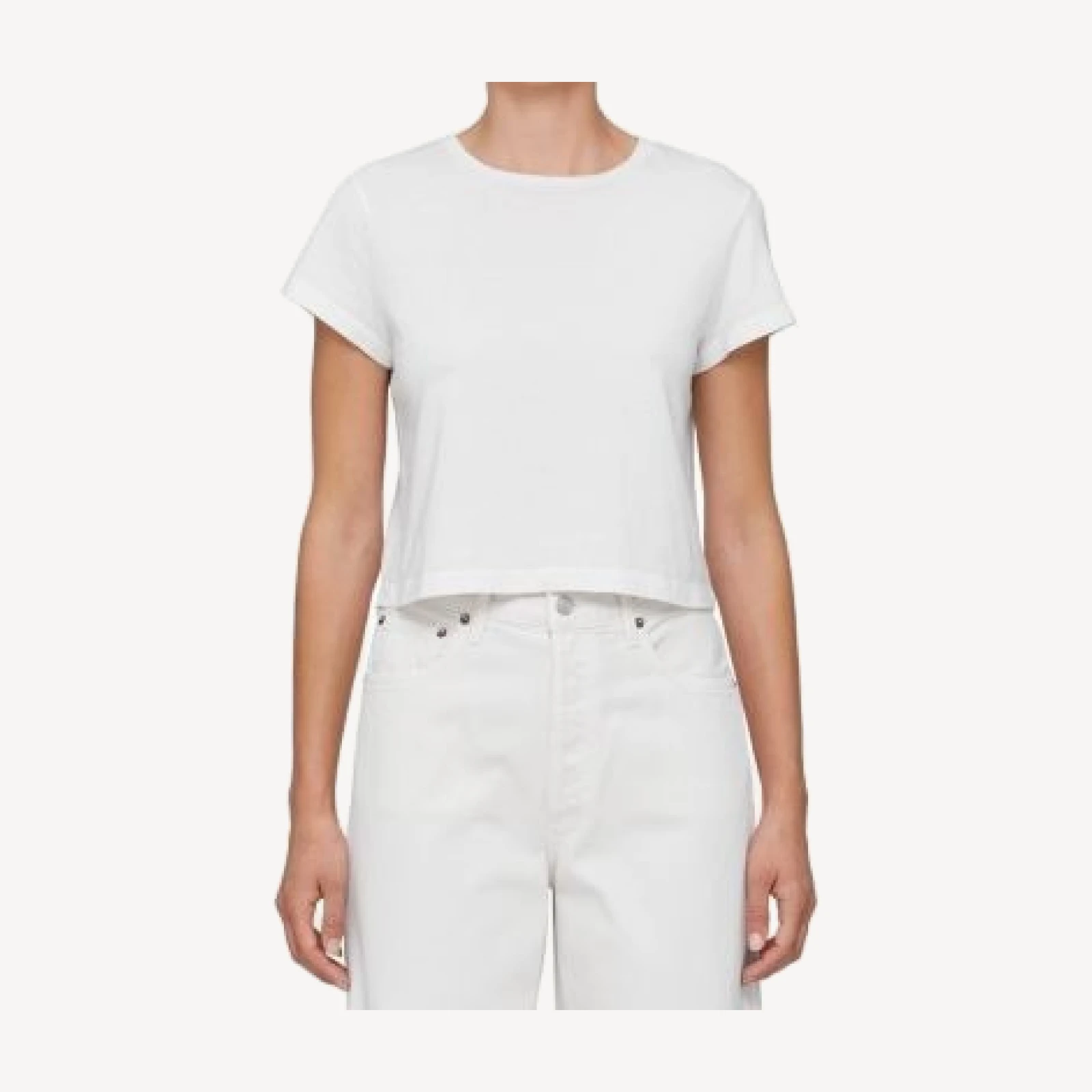 Agolde Adine Cotton Shrunken Tee
