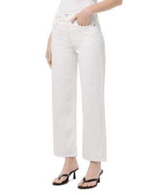 Agolde Ren High Rise Ankle Wide Leg Jeans in Fortune Cookie