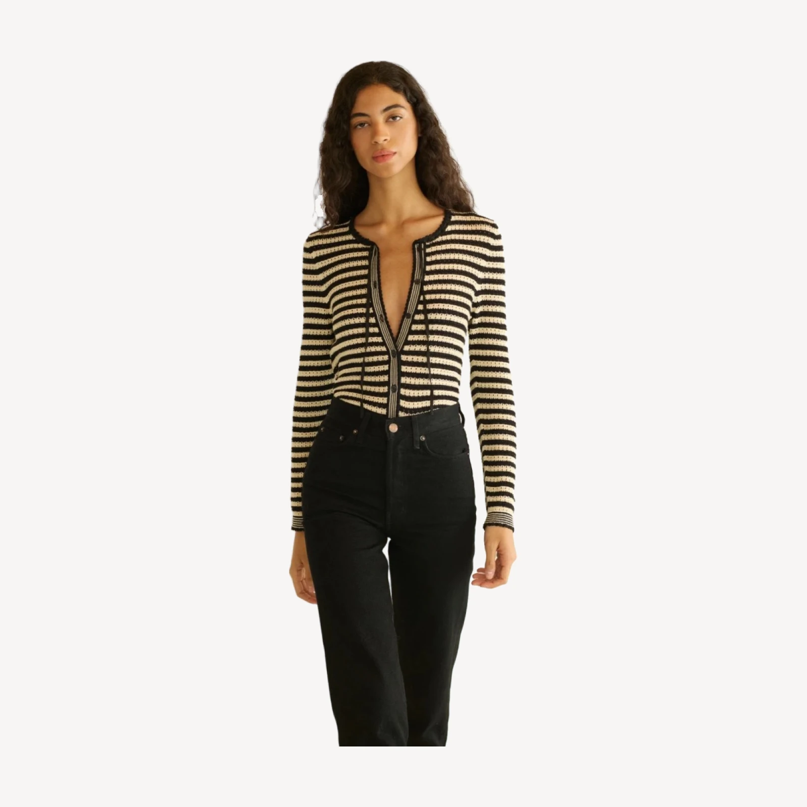 EVERLYN CARDIGAN -- SIDONIE STRIPE