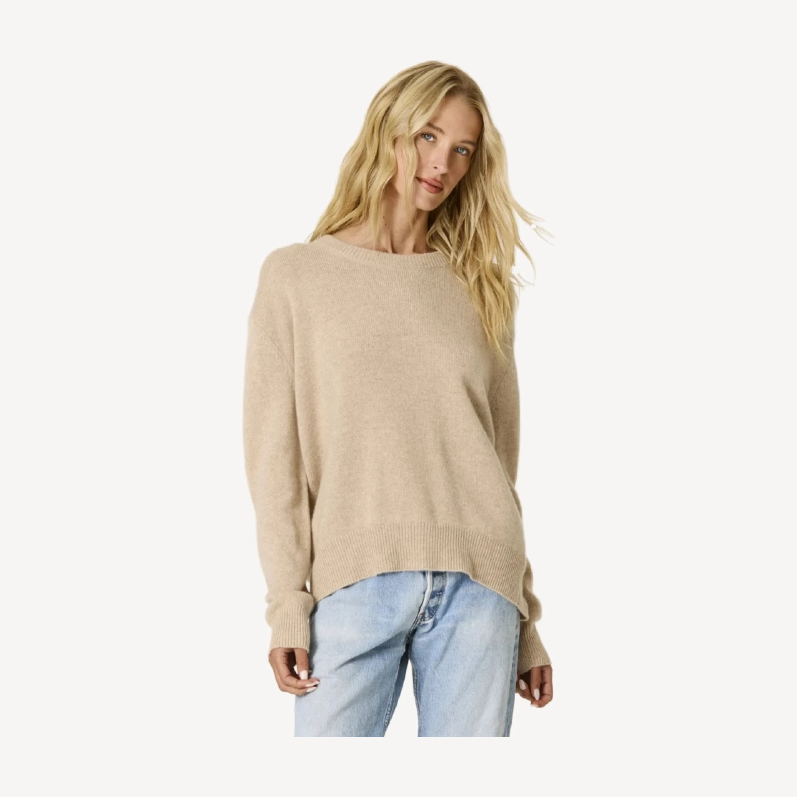 KAIA CASHMERE SWEATER - FLAX
