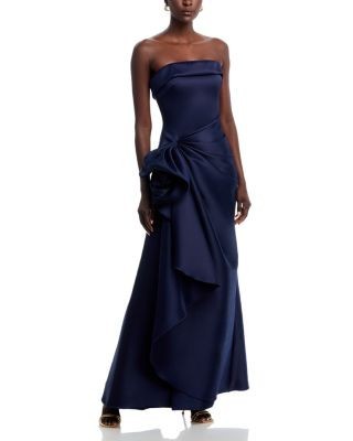Aqua Draped Gown - Exclusive