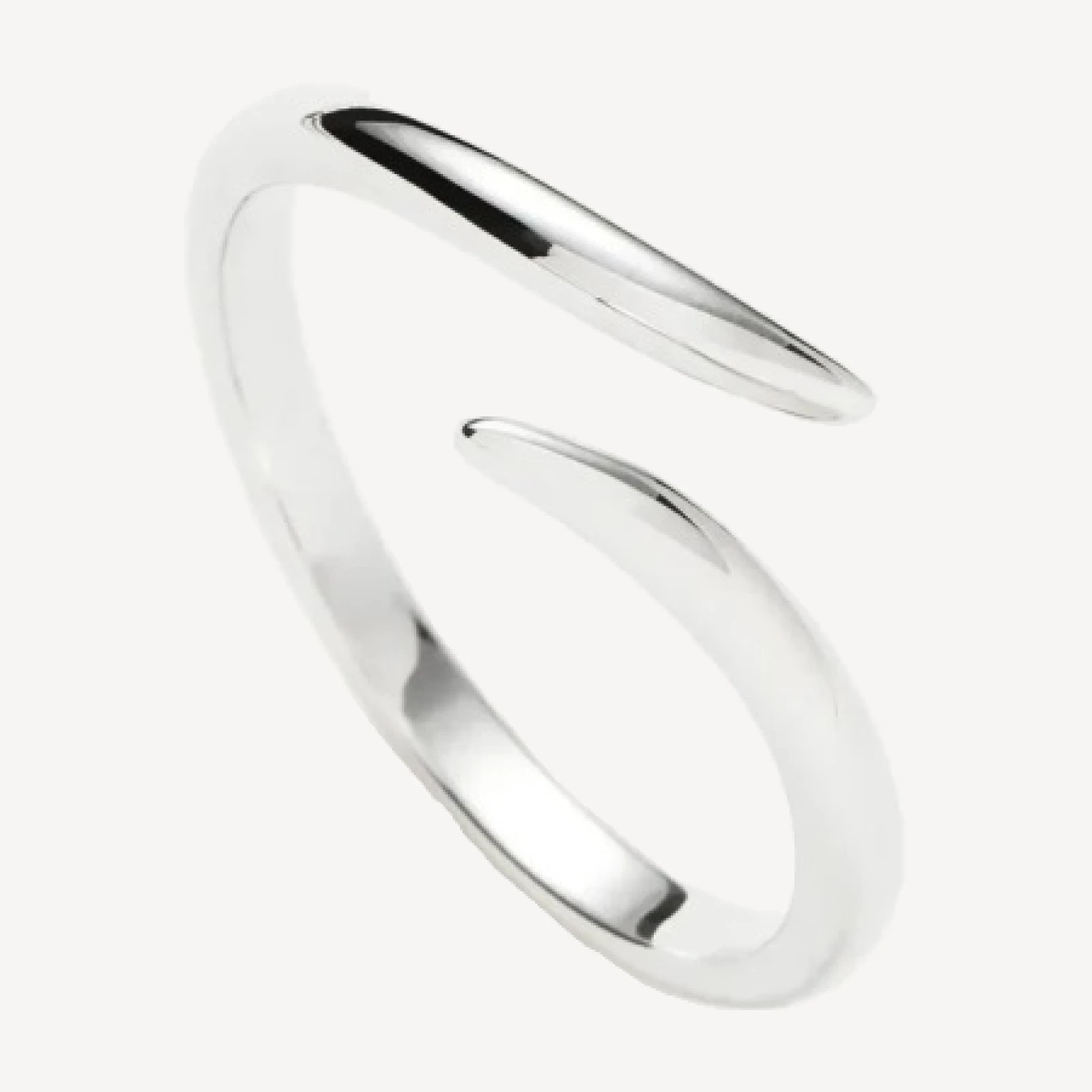 Solid Gold Open Claw Ring | 9ct Solid White Gold