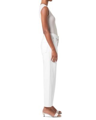 Agolde Ren High Rise Wide Leg Jeans in White Wash