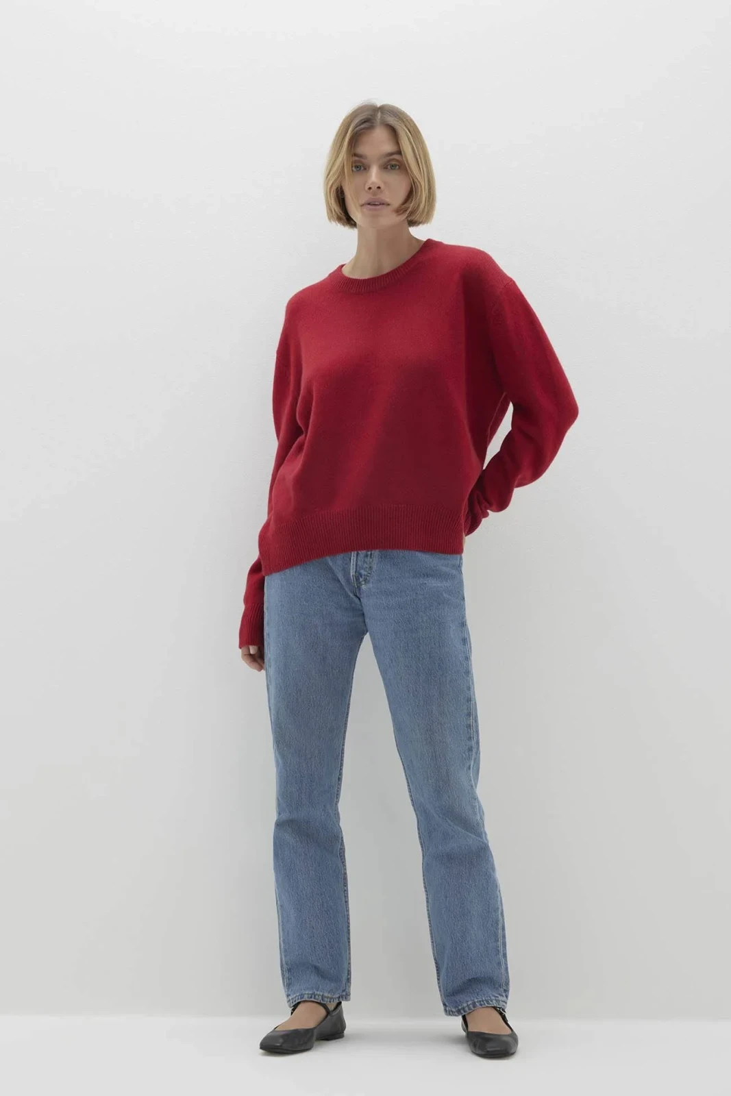 KAIA CASHMERE SWEATER - WINTER RED