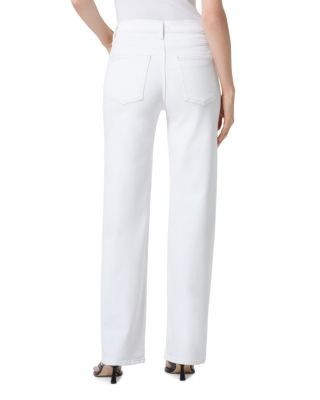 Agolde Harper Mid Rise Relaxed Straight Jeans in Whitewash