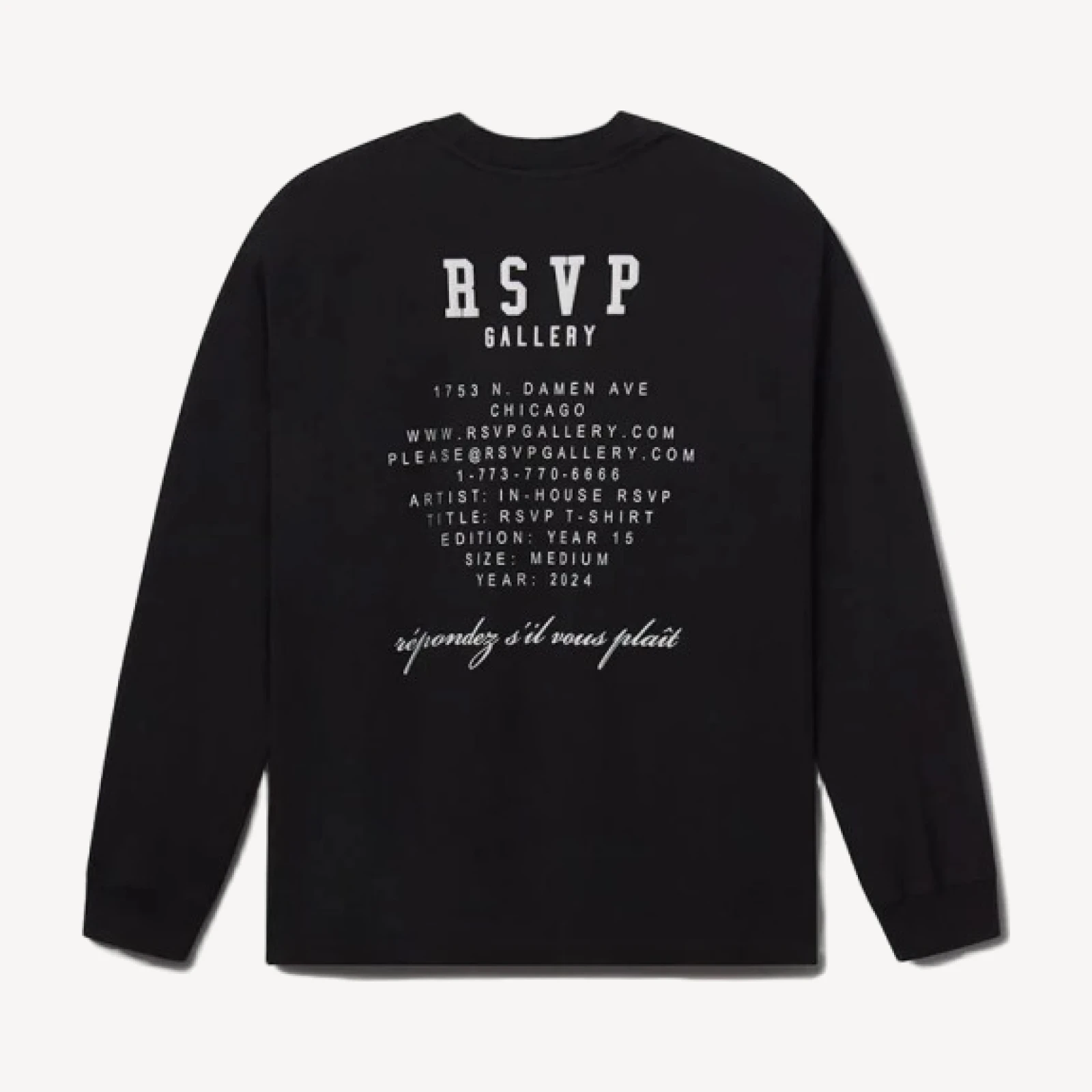 AGOLDE / RSVP Gallery L/S Tee in Black / White