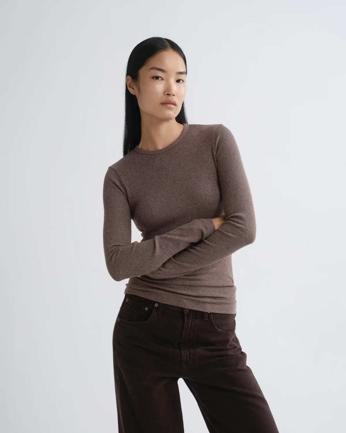 Delphi Slim Tee in Ceramic