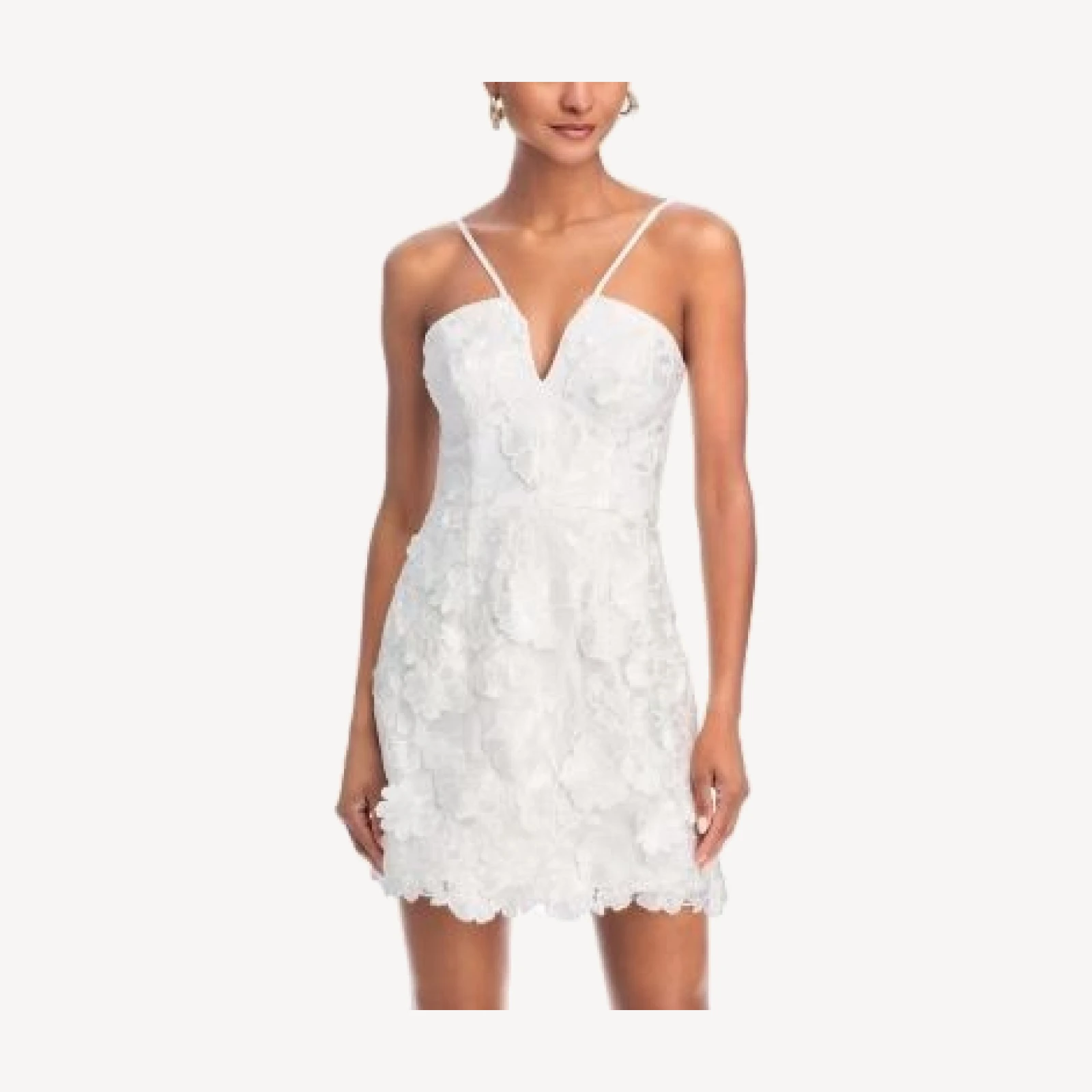 Aqua 3D Flower Spaghetti Strap Mini Dress - Exclusive