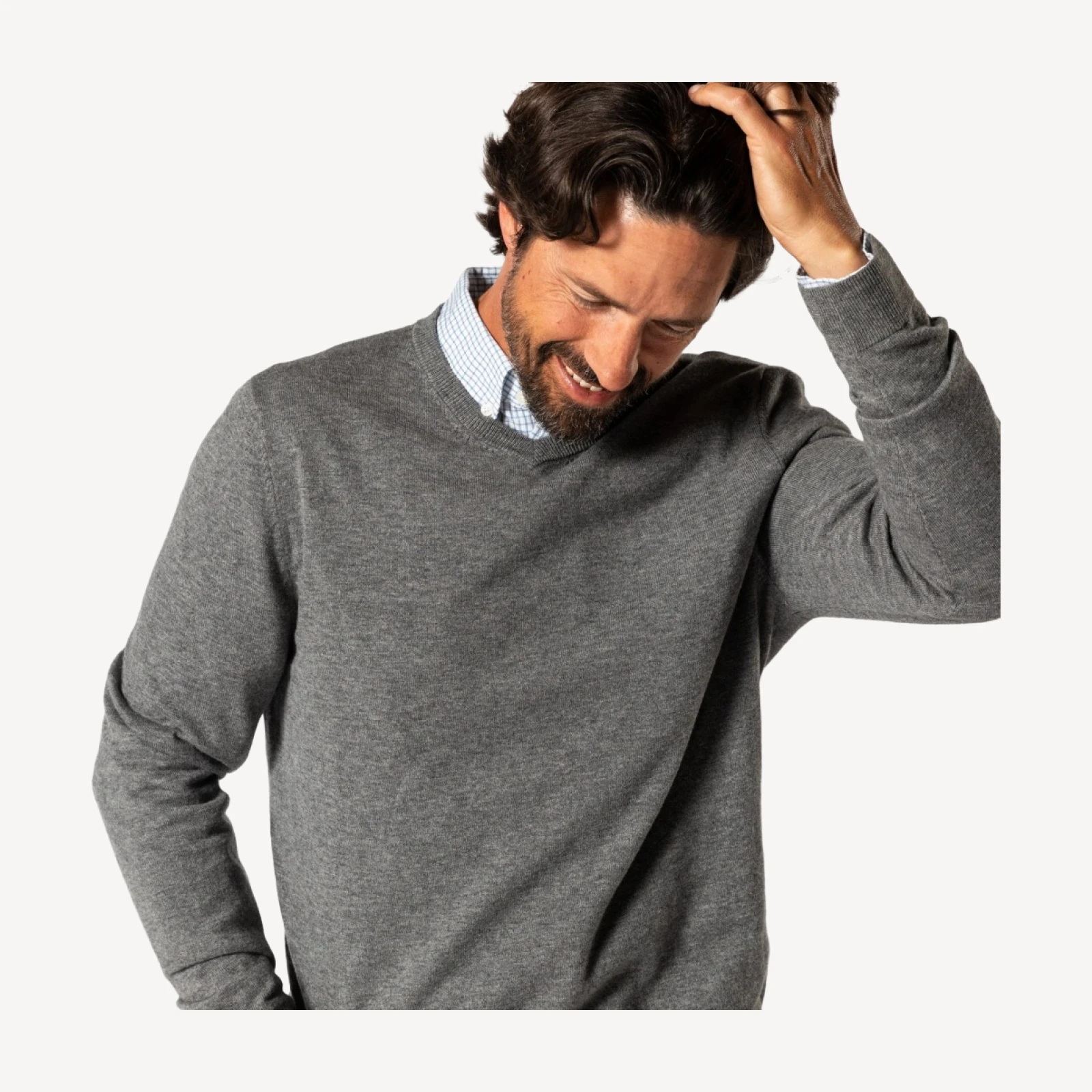 Buckley Merino V-Neck Sweater - Brushed Nickel