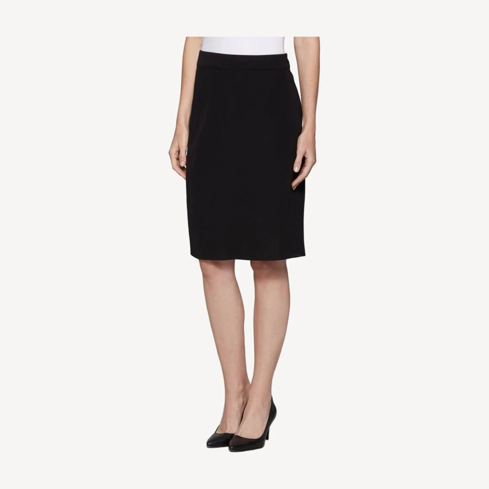 23" Straight Mylana Knit Skirt, Black - True Fit