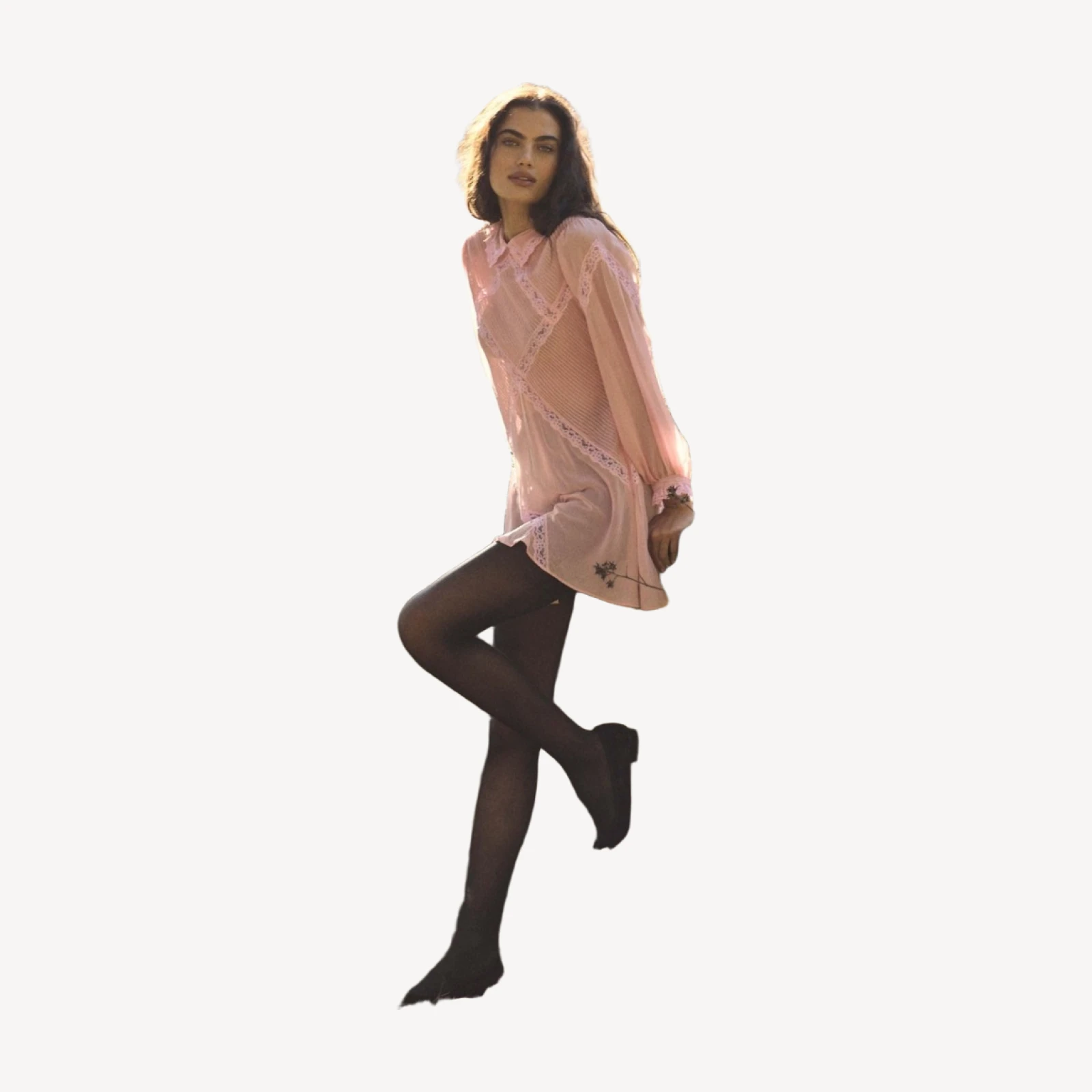 LOUISETTE DRESS -- PINK HYDRANGEA