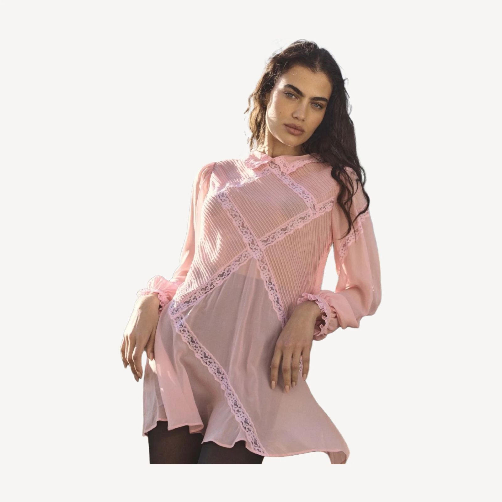 LOUISETTE DRESS -- PINK HYDRANGEA