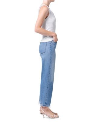 Agolde Ren High Rise Ankle Wide Leg Jeans in Measure
