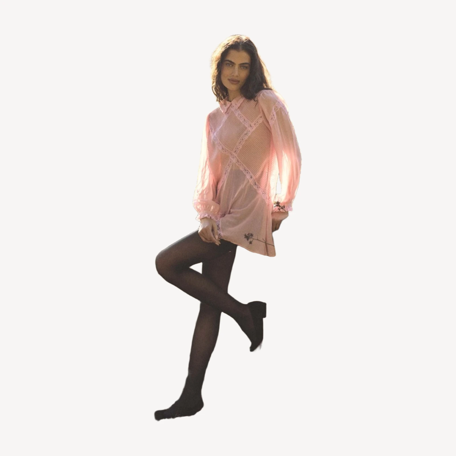 LOUISETTE DRESS -- PINK HYDRANGEA