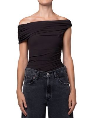 Agolde Sherilyn Off The Shoulder Bodysuit