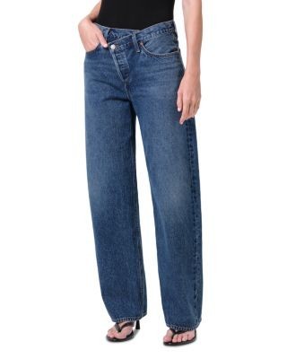 Agolde Arc High Rise Straight Crisscross Jeans in Form