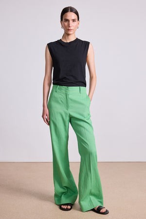 Basket Weave Adi Wide Leg Trouser