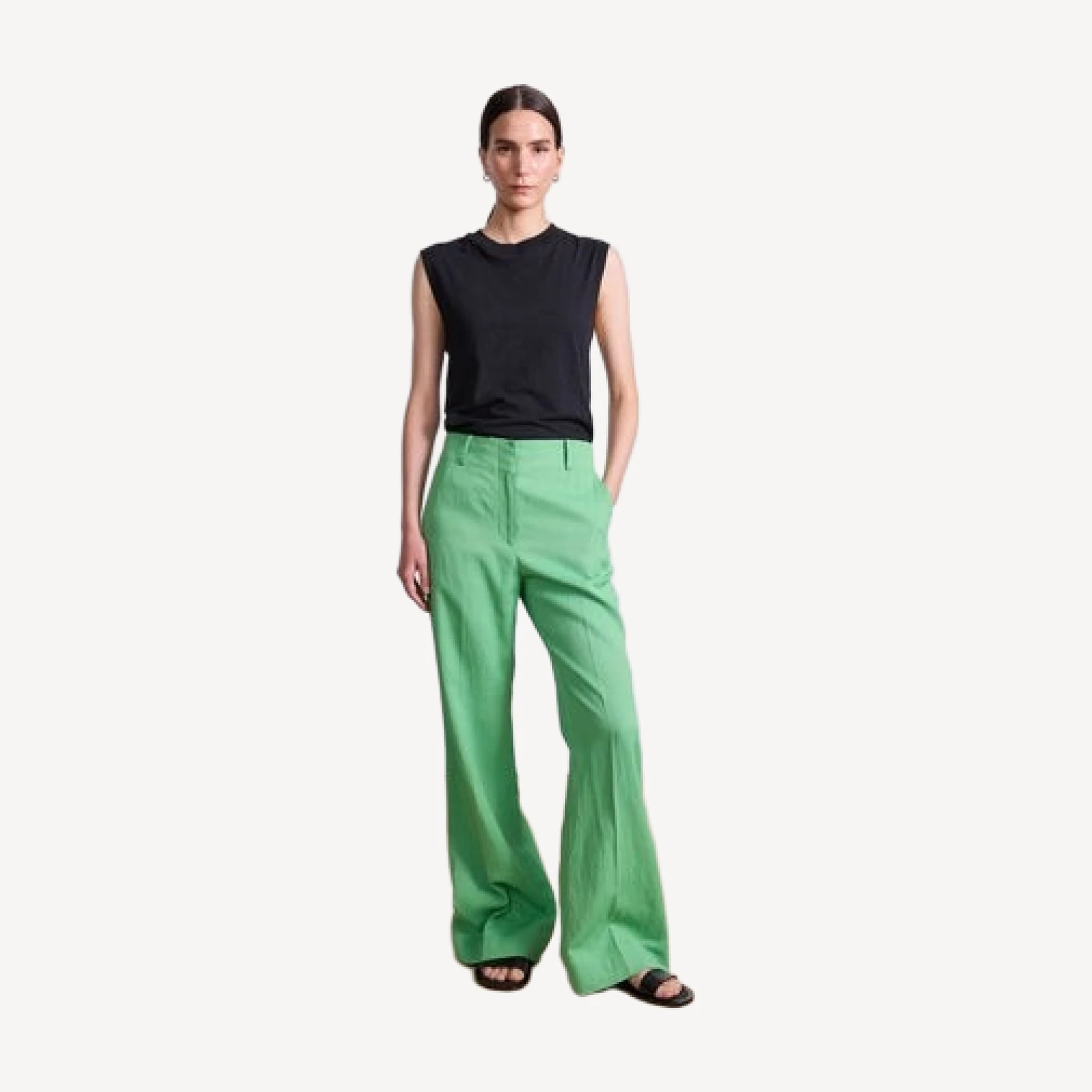 Basket Weave Adi Wide Leg Trouser
