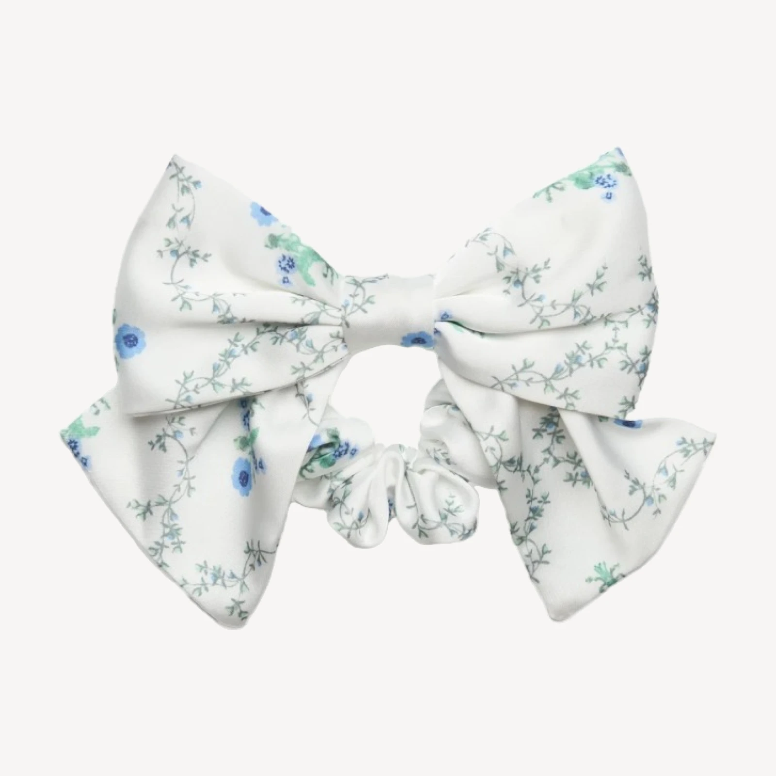 The Bow Scrunchie - Green Trellis
